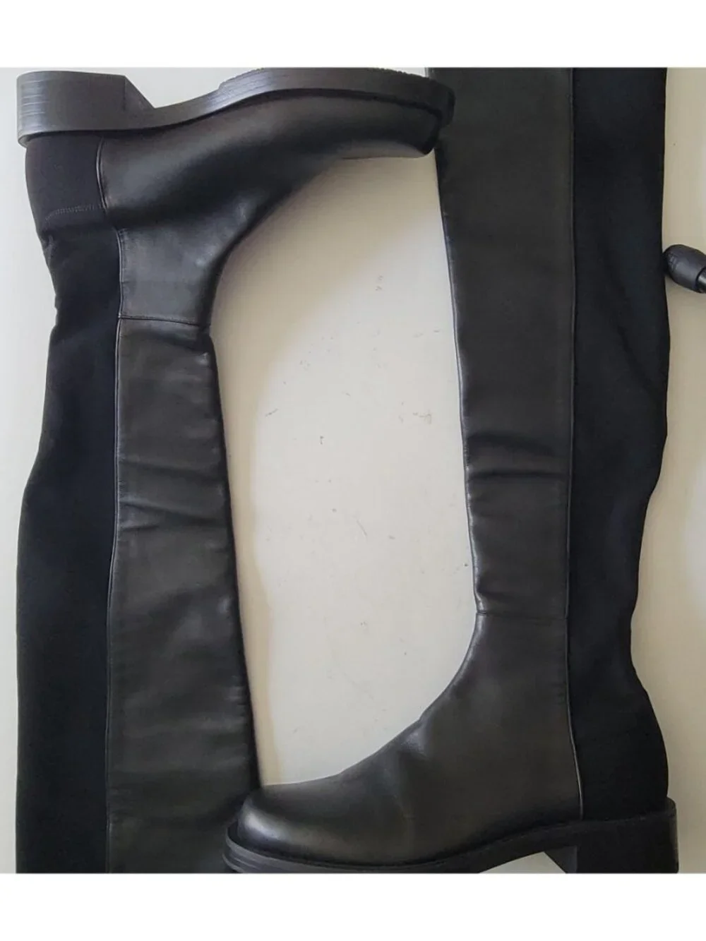 NEW Stuart Weitzman 5050 Over The Knee Boots Contemporary Black Chic Womens 9.5